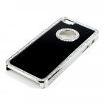 Wholesale iPhone 5 5S  Aluminum Diamond Chrome Case (Black)